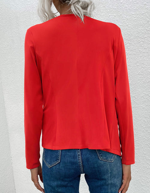 Load image into Gallery viewer, Open Front Zipper Pocket Cardigan
