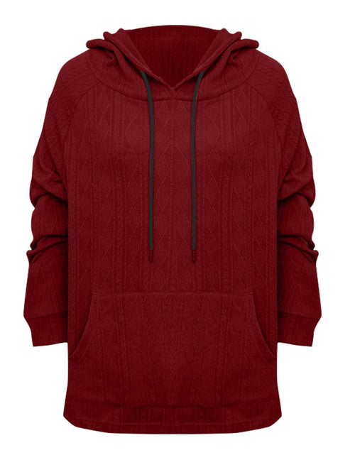 Load image into Gallery viewer, Full Size Drawstring Long Sleeve Hoodie
