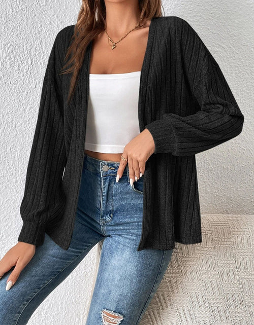 Load image into Gallery viewer, Open Front Long Sleeve Cardigan
