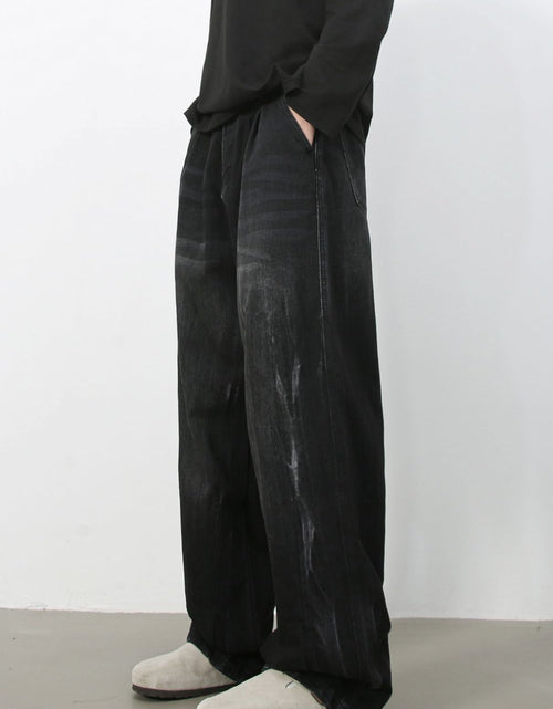 Load image into Gallery viewer, Men's High Waist Washed Jeans
