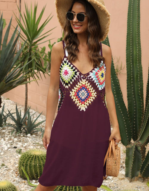 Load image into Gallery viewer, Openwork Sleeveless Embroidery Dress
