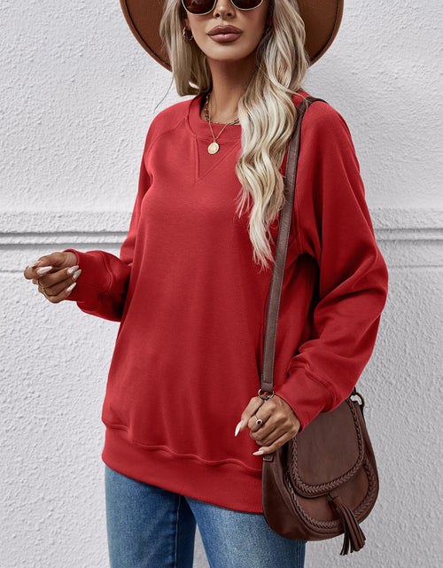 Load image into Gallery viewer, Round Neck Long Sleeve Sweatshirt
