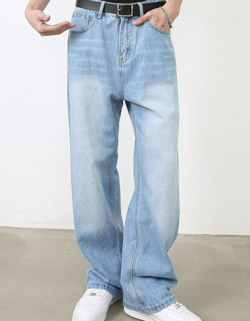 Load image into Gallery viewer, Men's Wide Straight Jeans with Pockets
