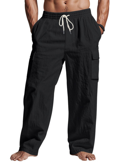 Load image into Gallery viewer, Men's Full Size Drawstring Pants with Pockets Plus Size

