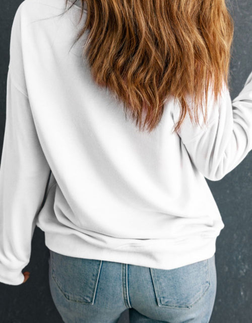 Load image into Gallery viewer, Valentine's Day Heart Round Neck Long Sleeve Sweatshirt
