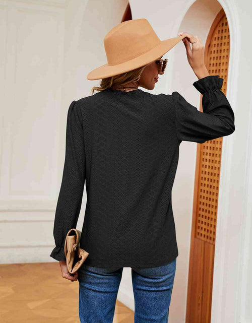 Load image into Gallery viewer, V-Neck Flounce Sleeve Blouse

