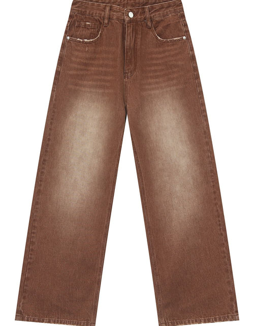 Load image into Gallery viewer, Wide Straight Jeans with Pockets
