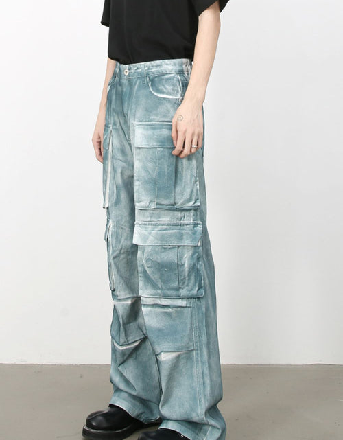 Load image into Gallery viewer, Men's Tie-Dye Cargo Jeans
