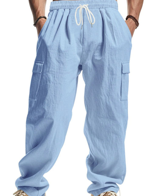 Load image into Gallery viewer, Men's Full Size Drawstring Pants with Pockets Plus Size
