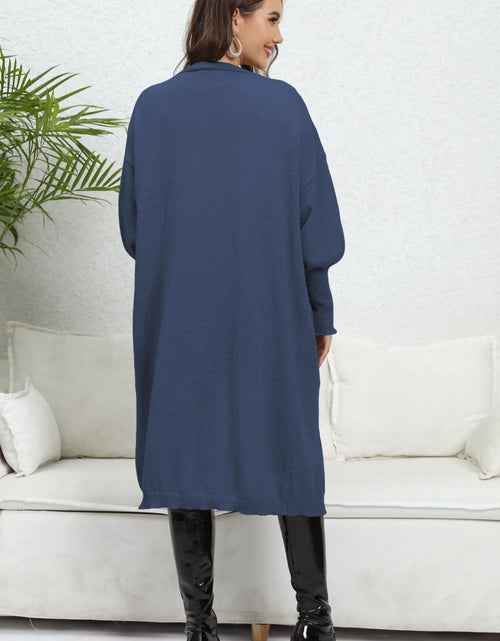 Load image into Gallery viewer, Open Front Dropped Shoulder Cardigan
