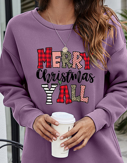 Load image into Gallery viewer, MERRY CHRISTMAS Y'ALL Graphic Sweatshirt

