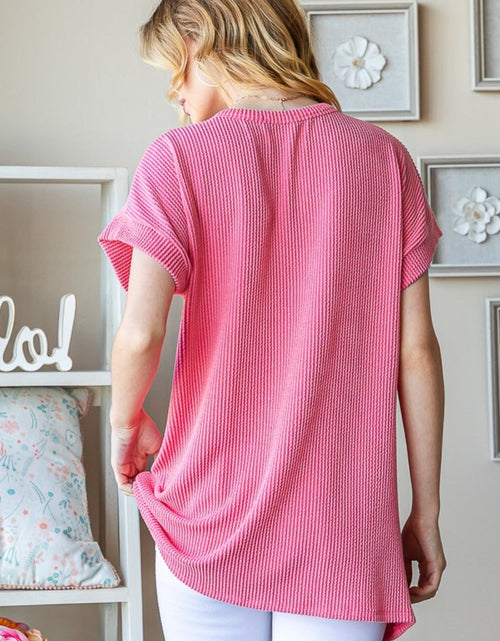Load image into Gallery viewer, Heimish Full Size USA Graphic Short Sleeve Ribbed Top
