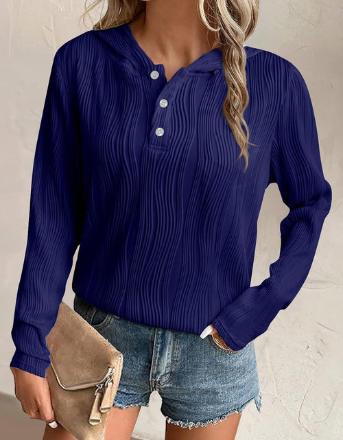 Load image into Gallery viewer, Textured Long Sleeve Hoodie
