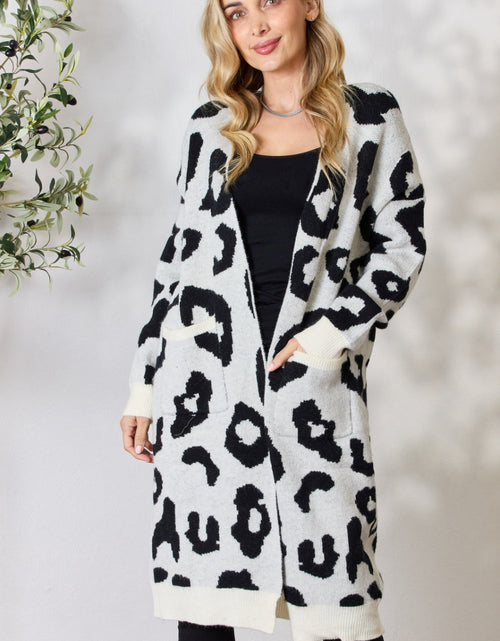 Load image into Gallery viewer, BiBi Leopard Open Front Cardigan
