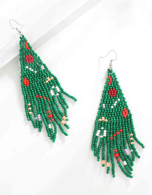 Load image into Gallery viewer, Christmas Beaded Earrings
