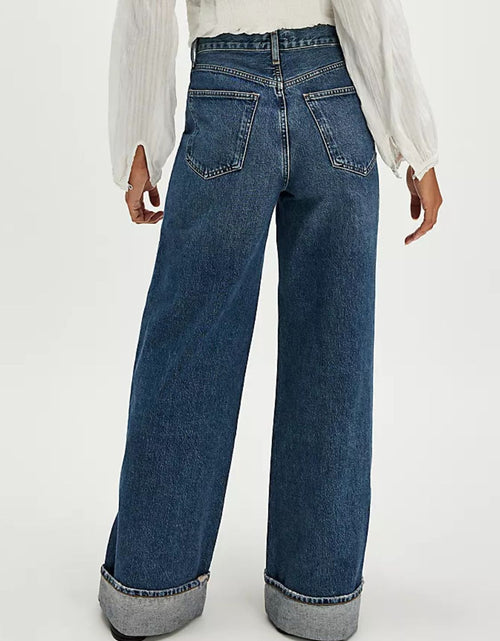 Load image into Gallery viewer, Cuffed Jeans with Pockets
