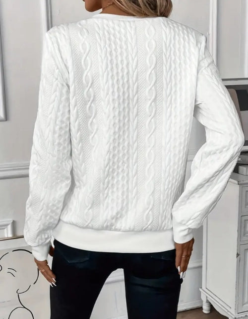 Load image into Gallery viewer, Texture Half Zip Long Sleeve Sweatshirt
