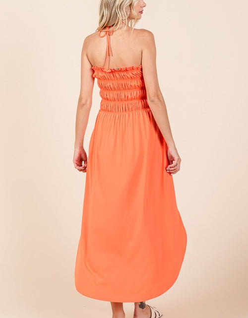 Load image into Gallery viewer, Culture Code Tie Back Shirring Dress with Pockets
