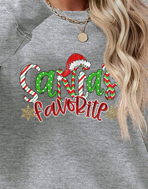 Load image into Gallery viewer, Letter Graphic Round Neck Long Sleeve Sweatshirt
