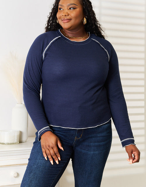 Load image into Gallery viewer, Basic Bae Long Raglan Sleeve Round Neck Top
