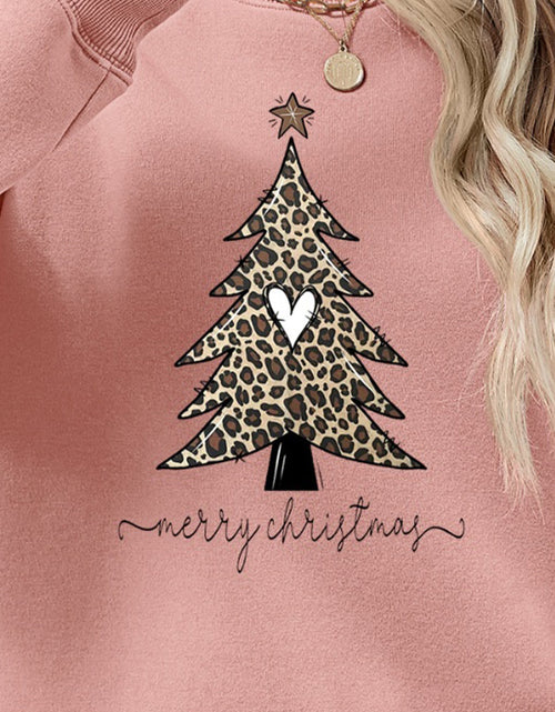 Load image into Gallery viewer, Christmas Tree Graphic Long Sleeve Sweatshirt
