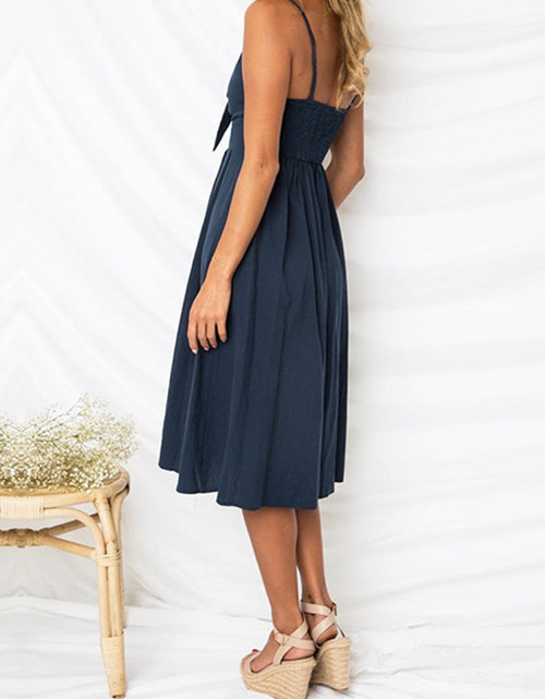 Load image into Gallery viewer, Cutout Smocked Sweetheart Neck Cami Dress
