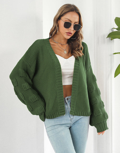 Load image into Gallery viewer, Open Front Ribbed Trim Cardigan
