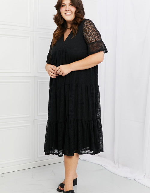 Load image into Gallery viewer, P &amp; Rose Lovely Lace Full Size Tiered Dress
