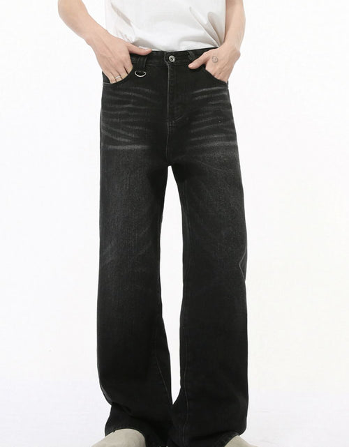 Load image into Gallery viewer, Wide Straight Jeans with Pockets
