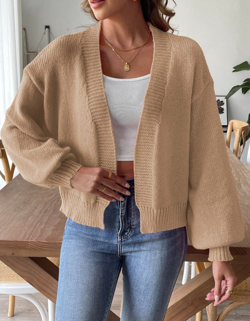 Load image into Gallery viewer, Open Front Long Sleeve Cardigan
