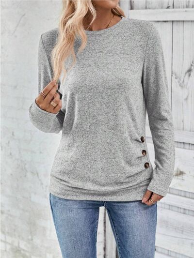 Load image into Gallery viewer, Round Neck Long Sleeve T-Shirt
