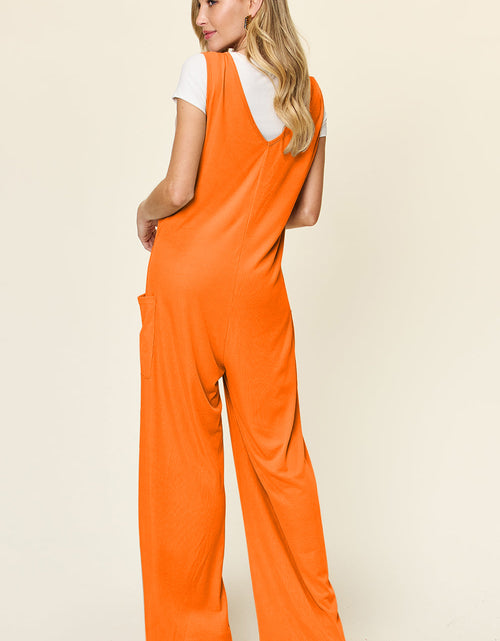 Load image into Gallery viewer, Double Take Full Size Sleeveless Wide Leg Jumpsuit with Pockets
