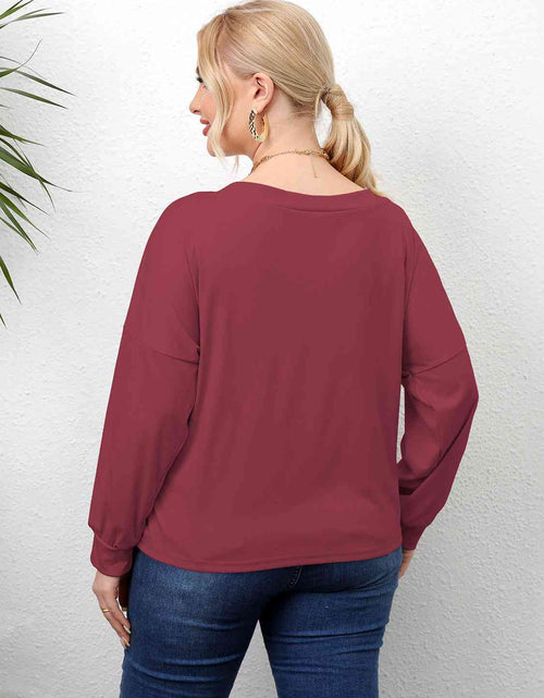Load image into Gallery viewer, Plus Size Twisted Drop Shoulder T-Shirt
