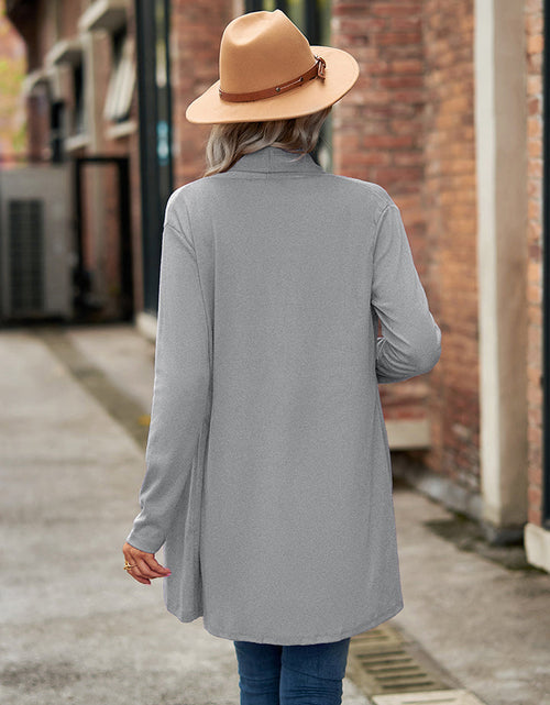 Load image into Gallery viewer, Open Front Long Sleeve Cardigan
