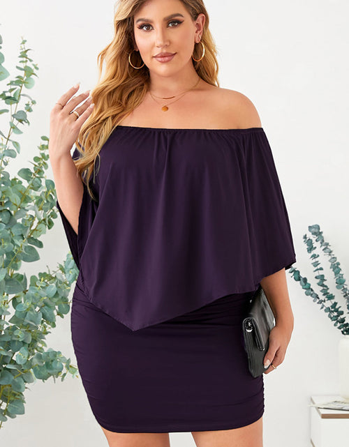 Load image into Gallery viewer, Full Size Off-Shoulder Half Sleeve Dress
