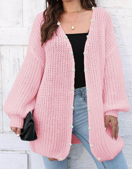 Load image into Gallery viewer, Open Front Long Sleeve Cardigan
