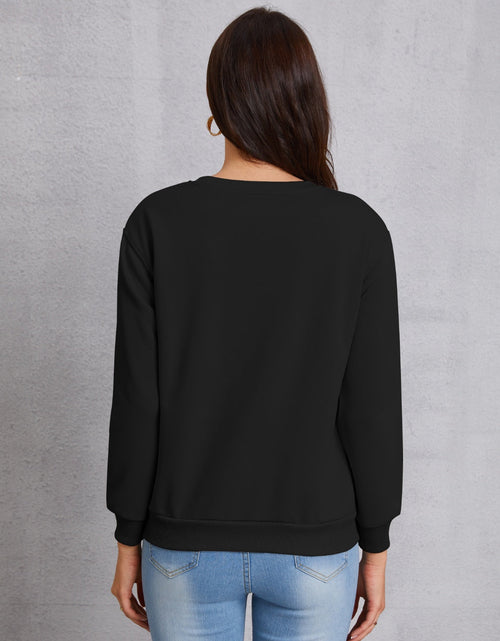 Load image into Gallery viewer, Round Neck Dropped Shoulder Sweatshirt

