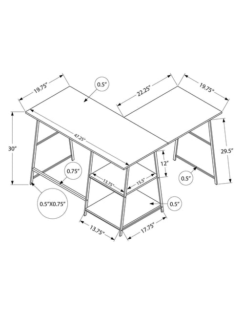 Load image into Gallery viewer, Computer Desk, Home Office, Corner, Storage Shelves, L Shape, Work, Laptop, Contemporary, Modern by Couch.com
