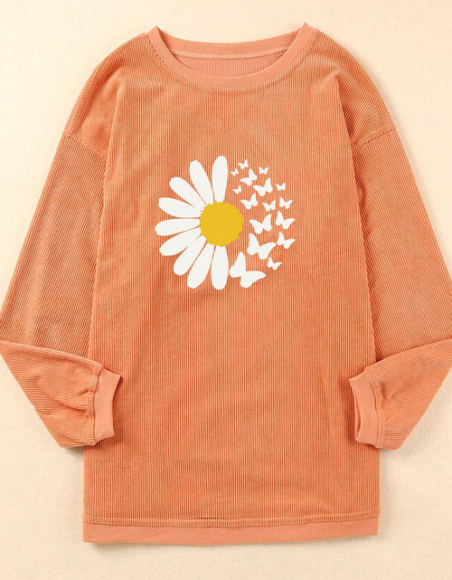 Load image into Gallery viewer, Graphic Round Neck Long Sleeve Sweatshirt
