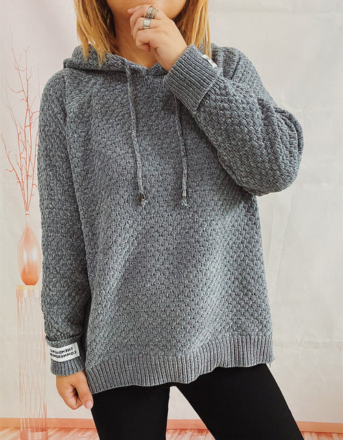 Load image into Gallery viewer, Drawstring Long Sleeve  Hooded Sweater
