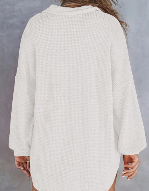 Load image into Gallery viewer, Half Button Long Sleeve Sweatshirt
