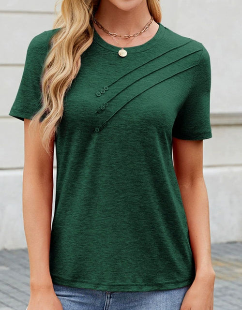 Load image into Gallery viewer, Round Neck Short Sleeve T-Shirt
