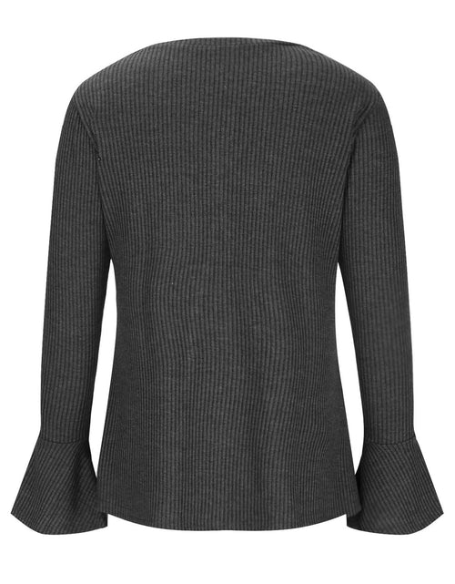 Load image into Gallery viewer, Faux Layered V-Neck Long Sleeve T-Shirt
