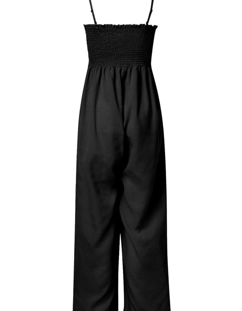 Load image into Gallery viewer, Smocked Spaghetti Strap Wide Leg Jumpsuit
