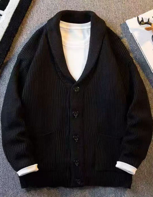 Load image into Gallery viewer, Men's Plus Size Button Down Long Sleeve Cardigan
