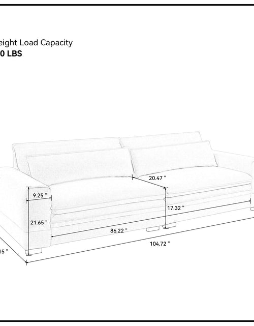 Load image into Gallery viewer, Modern Upholstered  Mid-Century Sofa Couch by Blak Hom
