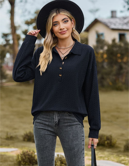 Load image into Gallery viewer, Collared Neck Long Sleeve Blouse
