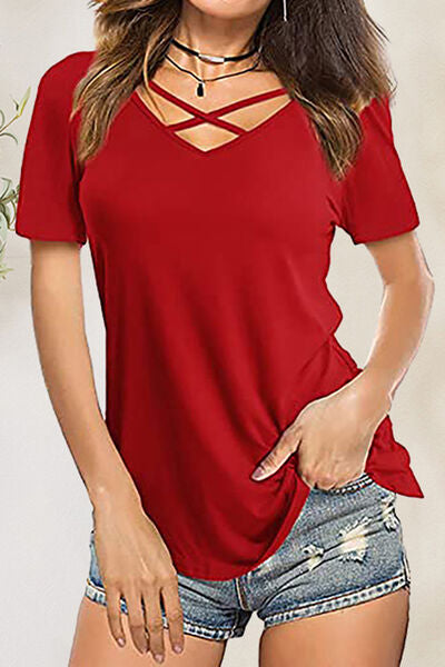 Load image into Gallery viewer, Crisscross Short Sleeve T-Shirt
