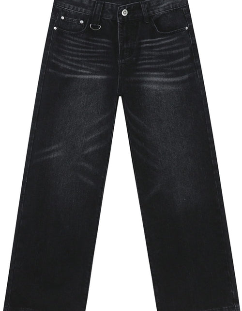 Load image into Gallery viewer, Wide Straight Jeans with Pockets
