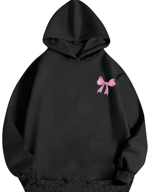 Load image into Gallery viewer, Bow Print Long Sleeve Hoodie
